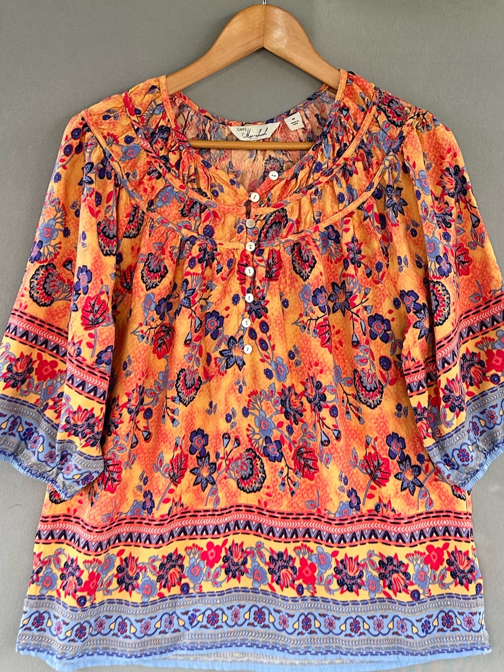 🎉5 for $45🎉 Cafe Marrakesh top blouse shirt size M - Picture 3 of 8